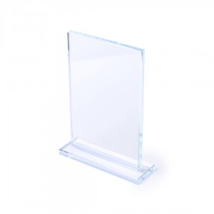 Placa cristal rectangular